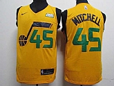 Jazz 45 Donovan Mitchell Yellow Nike Swingman Stitched NBA Jersey,baseball caps,new era cap wholesale,wholesale hats